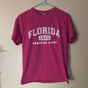 Pink Florida Sunshine State T-Shirt Medium